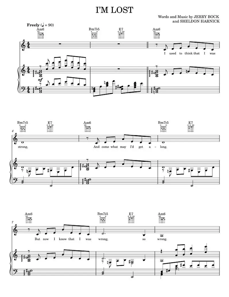 I'm Lost (from The Apple Tree) Bock & Harnick, The Apple Tree Musical