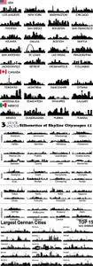 Vectors - Silhouettes of Skyline Cityscapes 11