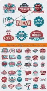 Premium quality guaranteed retro labels vector