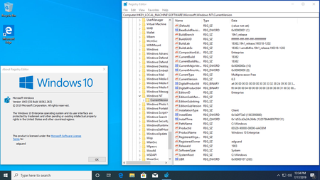 Windows 10 version 1903 Build 18362.263