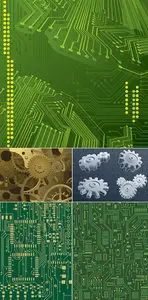 Vector Circuit Board and Gear