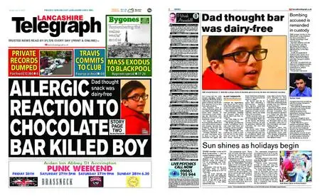 Lancashire Telegraph (Blackburn, Darwen, Hyndburn, Ribble Valley) – July 23, 2019