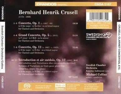 Swedish Chamber Orchestra, Michael Collins - Crusell: The Three Clarinet Concertos; Introduction et air suédois (2018)