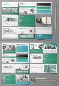 Corporate Brochure Design Layout Template Landscape 716694417