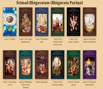 The Srimad Bhagavatam (All 12 Cantos Set) Bhagavata Purana