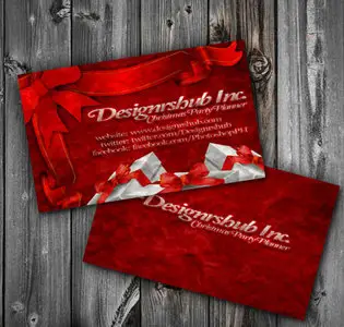 Christmas Design Business Card PSD Template