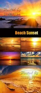 Stock Photo - Tropical Beach Sunset