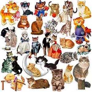 Cats & kittens on transparent background