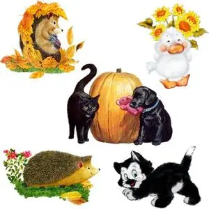 Cartoon animals - Clipart for Photoshop