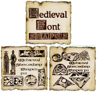 64 Medieval Photoshop shapes