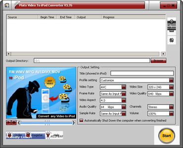 Plato Video To iPod Converter 3.76