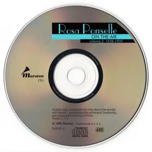 Rosa Ponselle - On The Air, Volume 2, 1936-1937 {2CD Set Marston 52032-2 rel 1999}