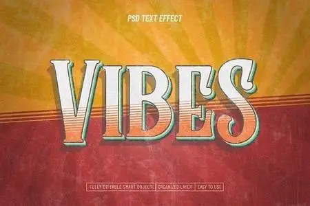 Vintage Vibes Grunge Textured Text Effect - 4PKJMEB