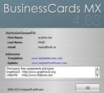 Mojosoft BusinessCards MX 4.88