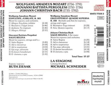 Ruth Ziesak, Michael Schneider, La Stagione - Pergolesi, Mozart, J.C.Bach (1996)