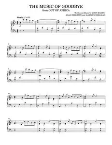 Out of africa the music of goodbye - John Barry (Piano Solo)
