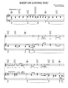 Keep On Loving You - REO Speedwagon, Rock Of Ages Musical (Piano-Vocal-Guitar)