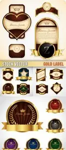 Stock Vector Gold Labels