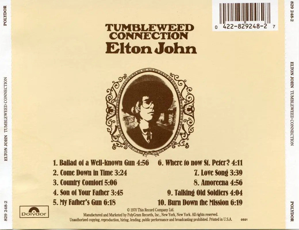 Какого года песня. Elton John Tumbleweed connection 1970. Tumbleweed connection Элтон Джон. Tumbleweed connection Элтон Джон обложка альбома. Elton John album 1970.