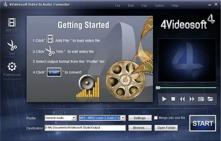 4Videosoft Video to Audio Converter 3.2.06