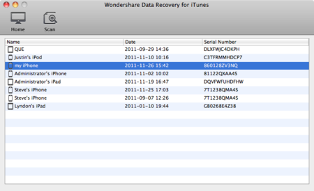 Wondershare Data Recovery for iTunes 1.0.0