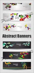 Abstract Horizontal Banners Vector