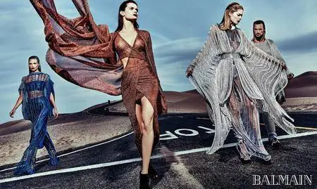 Doutzen Kroes, Isabeli Fontana and Natasha Poly by Steven Klein for Balmain Spring/Summer 2017