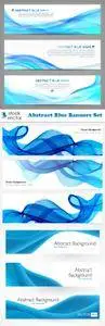 Vectors - Abstract Blue Banners Set