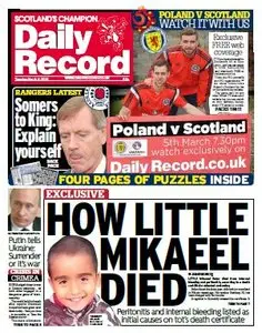 Daily Record - 4 Tuesday, March 2014