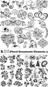 Vectors - Floral Ornaments Elements 4