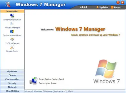Windows 7 Manager 4.1.0 + Portable