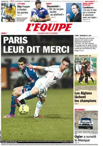 L'Equipe -  Lundi 11 Mars 2013