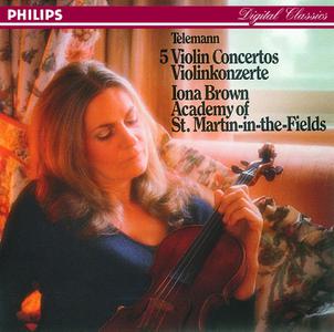 Iona Brown, Academy of St. Martin in the Fields - Telemann: Five Violin Concertos (1984)