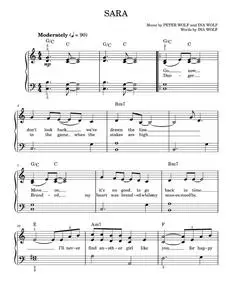 Sara - Jefferson Starship (Easy Piano)