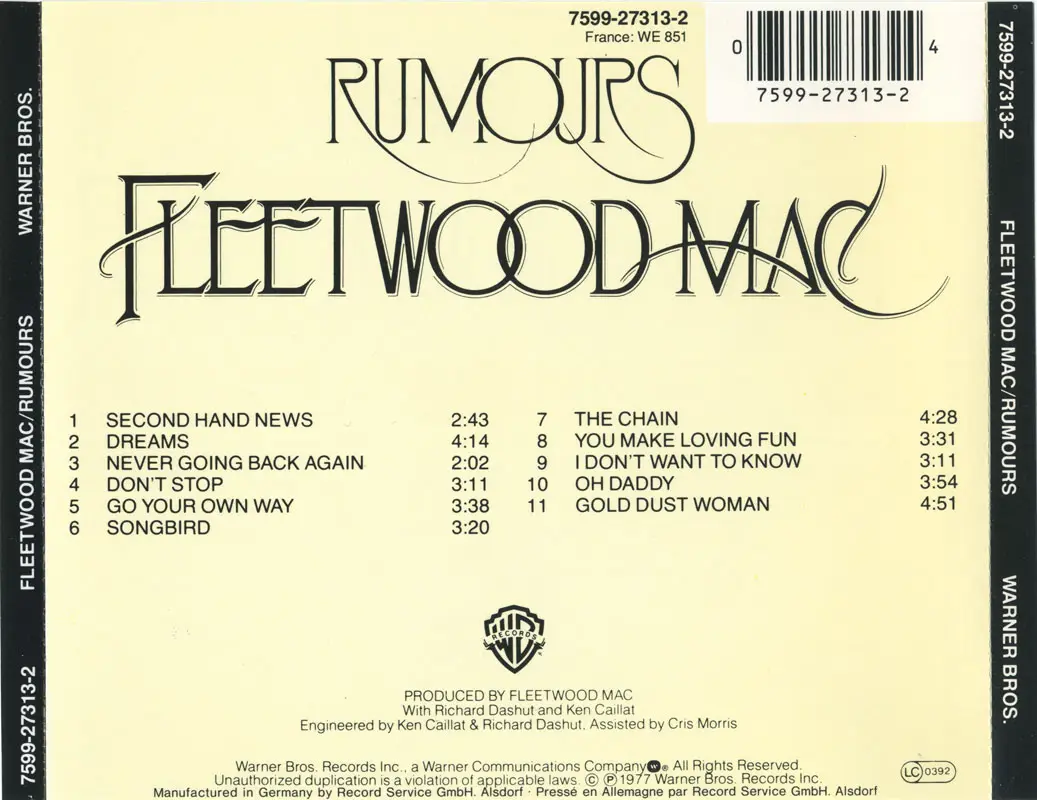 Fleetwood Mac Rumours (1977) / AvaxHome