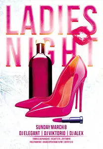 Ladies Night Flyer PSD Template