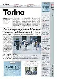 la Repubblica Torino - 2 Agosto 2018