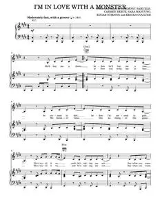 I'm In Love With A Monster - Carmen Reece, Fifth Harmony (Piano-Vocal-Guitar)