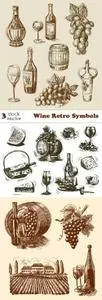 Vectors - Wine Retro Symbols