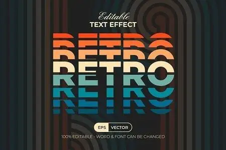 Retro Text Effect Style - 50811970