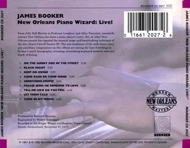 James Booker - New Orleans Piano Wizard: Live! (1977) CD Reissue 1992