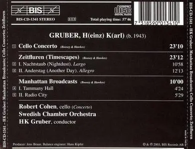 Robert Cohen, HK Gruber - HK Gruber: Manhattan Broadcasts, Cello Concerto, Zeitfluren (2002) (Repost)