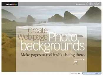 Before and After Create Web Page Photo Background