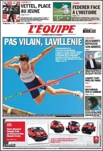 L'Équipe, Lundi 22 Juin 2009.