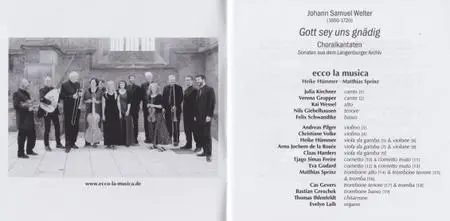 Johann Samuel Welter - Gott sey uns gnädig, Choralkantaten - ecco la musica (2019) {Christophorus CHR 77440}