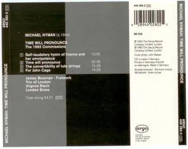 Michael Nyman - Time Will Pronounce (1993) (Repost)