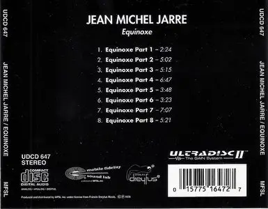 Jean-Michel Jarre - Equinoxe (1978) (1992) [MFSL UDCD II 647]