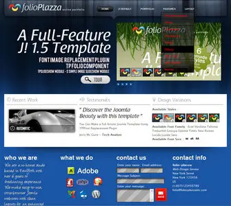 Folio Plazza, Joomla Portfolio Template