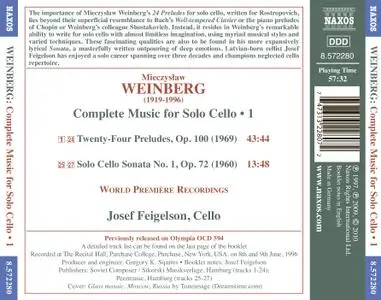 Josef Feigelson - Mieczyslaw Weinberg: Complete Music for Solo Cello 1 (2010)