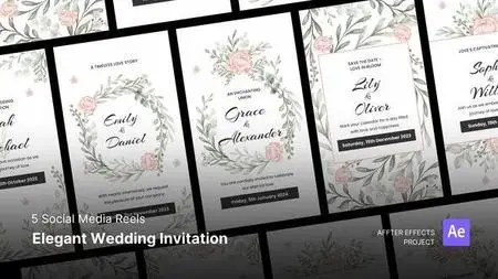 Social Media Reels - Elegant Wedding Invitation After Effects Template 47695895